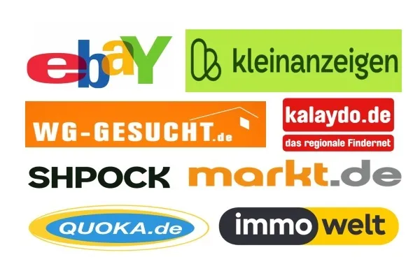 Logoer fra førende tyske rubriksider